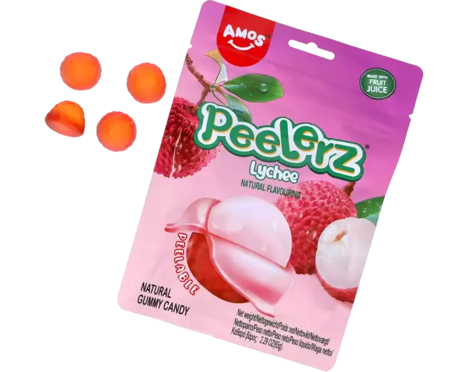 Amos - Peelerz Gummy Lychee 65g