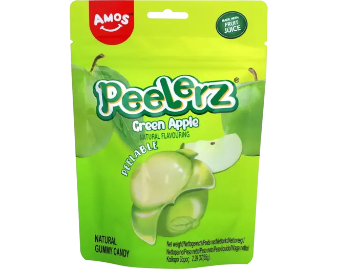 Amos - Peelerz Gummy Green Apple 65g
