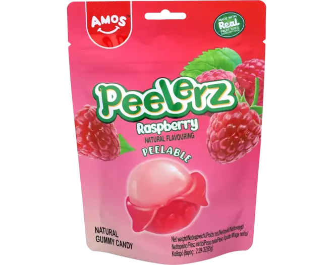 Amos - Peelerz Gummy Raspberry 65g