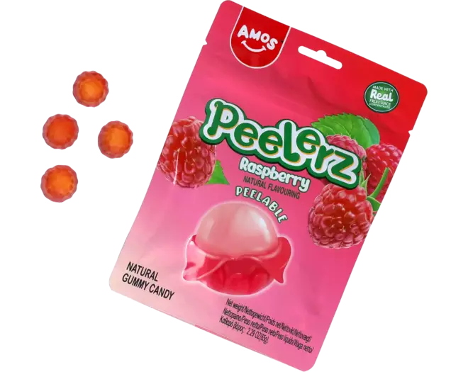 Amos - Peelerz Gummy Raspberry 65g
