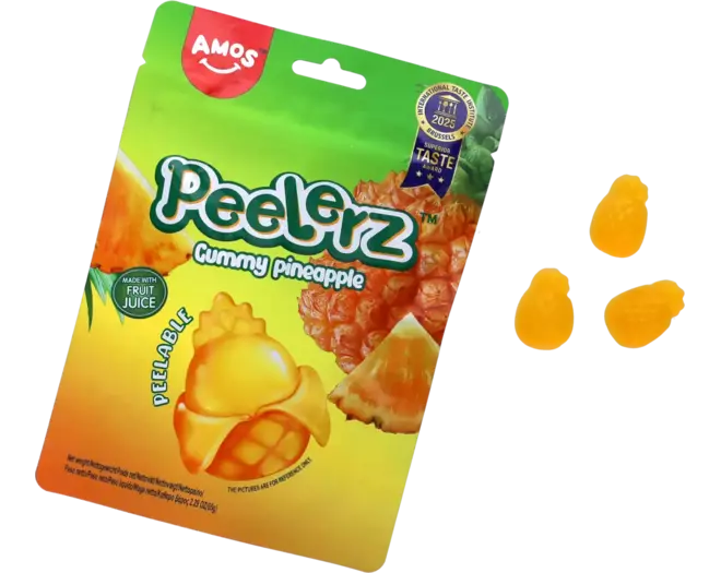 Amos - Peelerz Gummy Pineapple 65g
