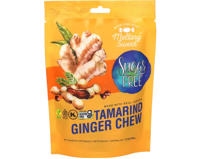 Melting Sweet - Ginger Chew Tamarind (Sugar Free) - 105g