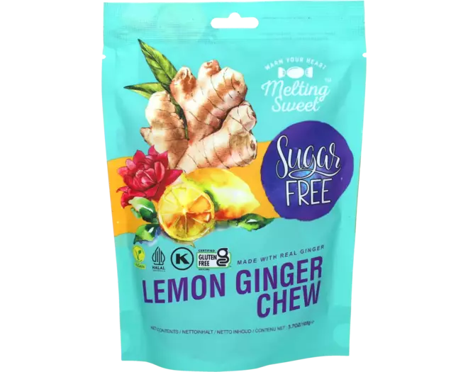 Melting Sweet - Ginger Chew Lemon (Sugar Free) - 105g