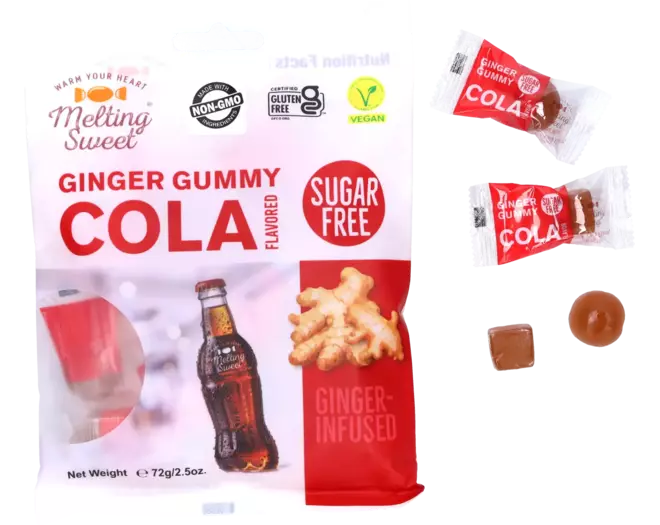 Melting Sweet - Ginger Gummy Cola (Sugar Free) - 72g