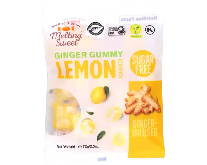 Melting Sweet - Ginger Gummy Lemon (Sugar Free) - 72g