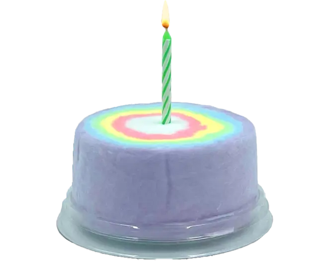 Yum'z Bites - Birthday Cotton Candy Cake with Candle 24x20g
