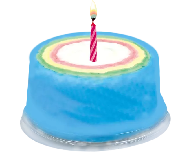 Yum'z Bites - Birthday Cotton Candy Cake with Candle 24x13g