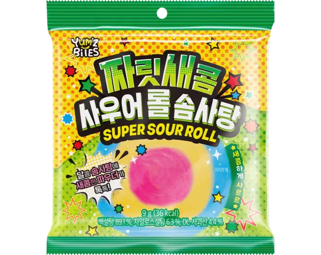 Yum'z Bites - Super Sour Cotton Candy 10x9g