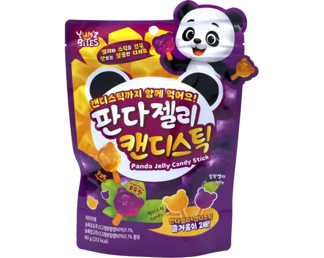 Yum'z Bites - Panda Jelly Candy Stick 7x60g