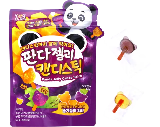 Yum'z Bites - Panda Jelly Candy Stick 7x60g