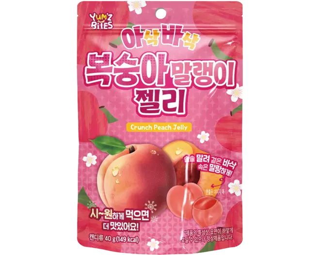 Yum'z Bites - Crunch Peach Jelly 10x40g