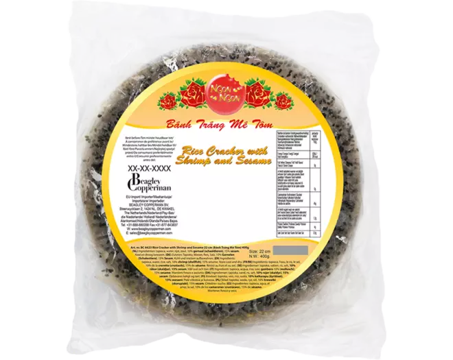 Ngon Ngon - Rice Cracker Shrimp & Sesame 400g