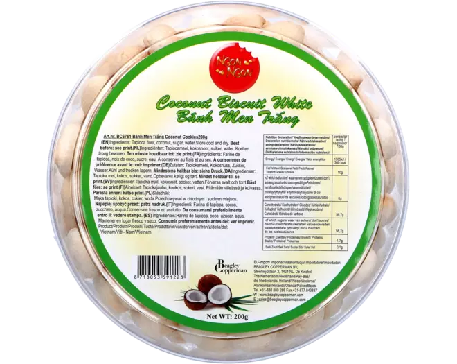 Ngon Ngon - Coconut Biscuit White 200g