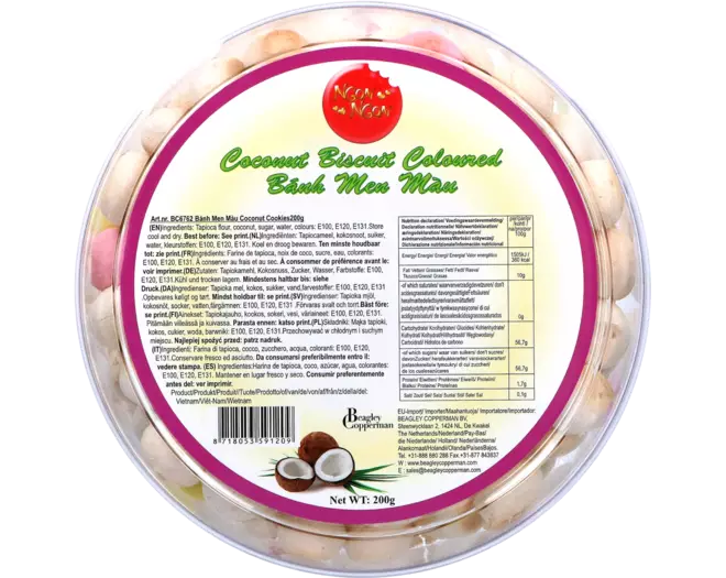 Ngon Ngon - Coconut Biscuit Colored 200g