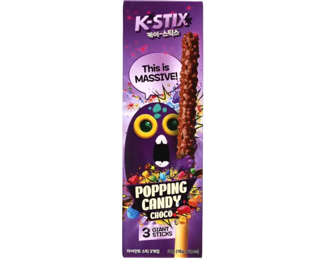 K-STIX - Popping Candy Choco Sticks 3x18g
