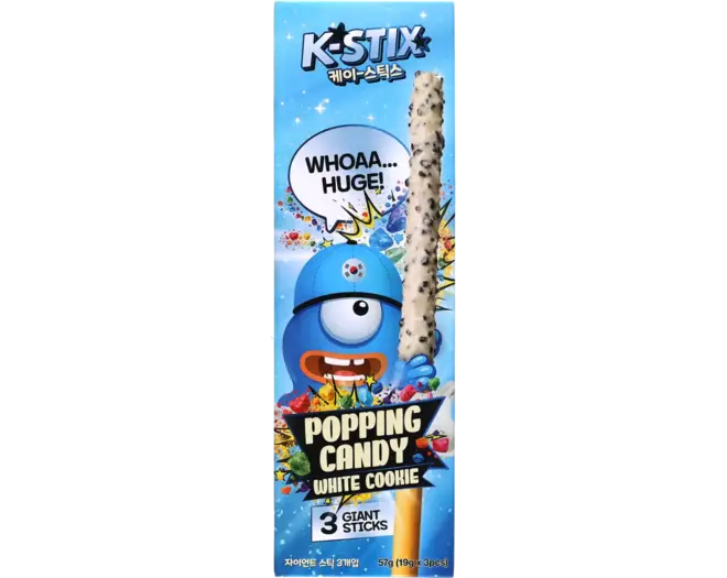 K-STIX - Popping Candy White Choco Sticks 3x19g