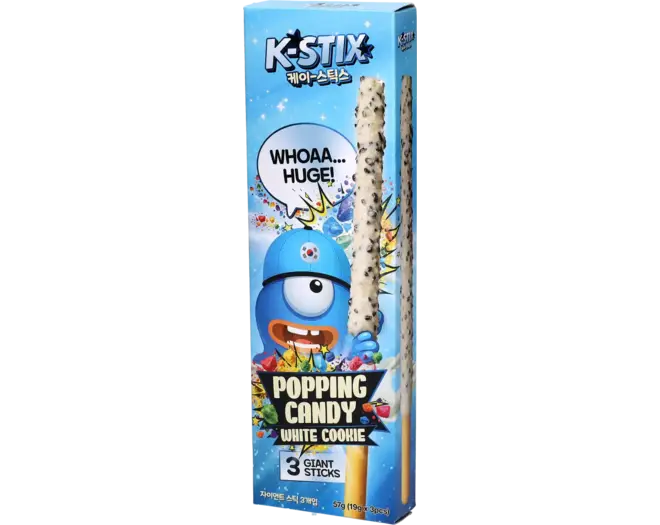 K-STIX - Popping Candy White Choco Sticks 3x19g
