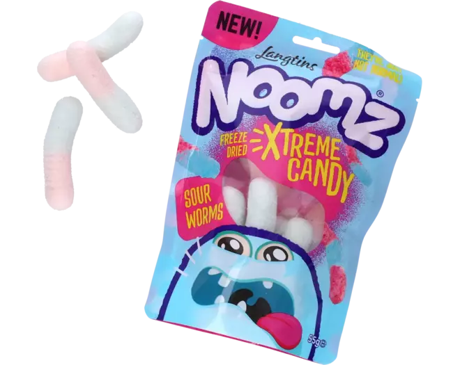 Noomz - Freeze Dried Sweets Sour Worms 55g
