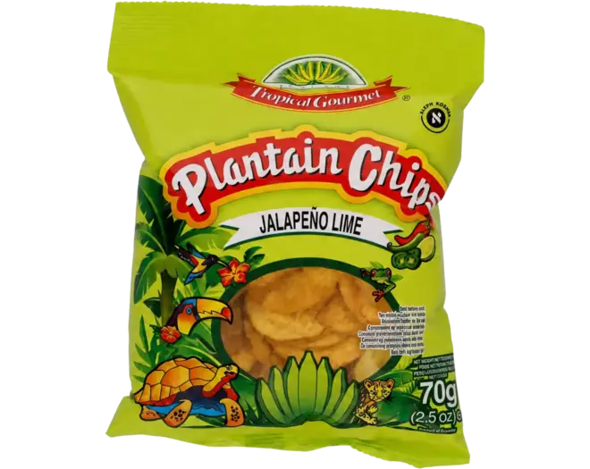 Tropical Gourmet - Plantain Chips Jalapeño Lime 70g