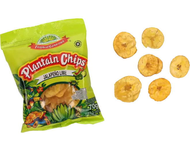 Tropical Gourmet - Plantain Chips Jalapeño Lime 70g