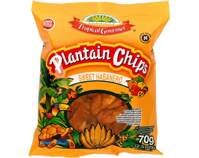 Tropical Gourmet - Plantain Chips Sweet Habanero 70g
