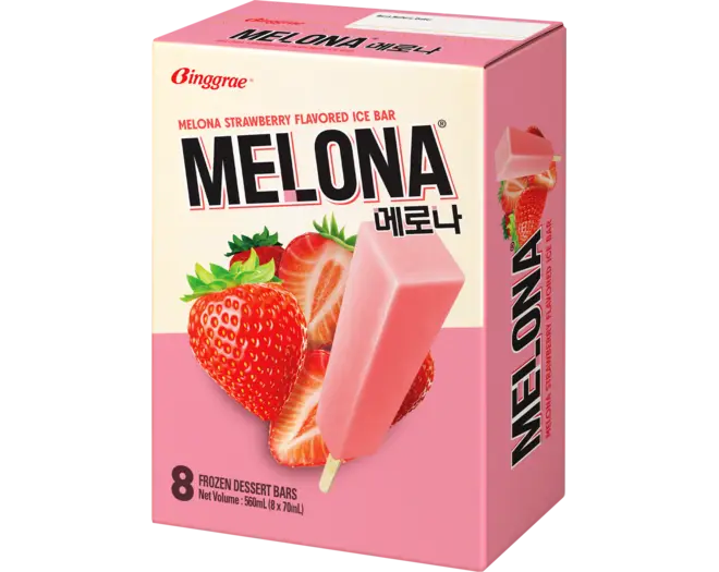 Melona - Ice Bar Strawberry 8x70ml