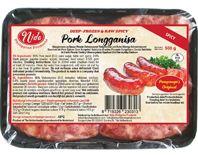 Nida - Longganise Pork Spicy 500g
