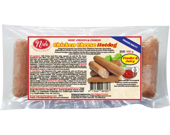 Nida - Chicken Hotdog Cheese 500g