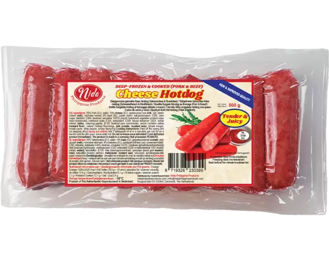 Nida - Hotdog Regular Size Cheese 500g