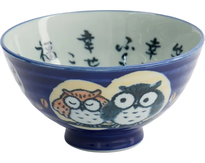 Tokyo Design Studio - Kawaii Rice Bowl Owl 11.4x6.2cm 300ml