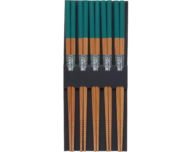 Tokyo Design Studio - Chopsticks Bamboo Petrol 5 pair