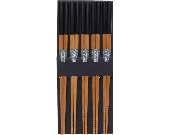 Tokyo Design Studio - Chopsticks Bamboo Black 5 pair