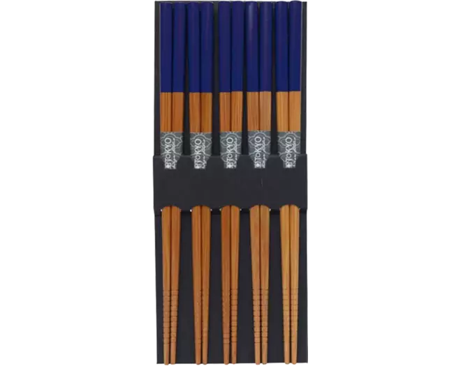 Tokyo Design Studio - Chopsticks Bamboo Dark Blue 5 pair
