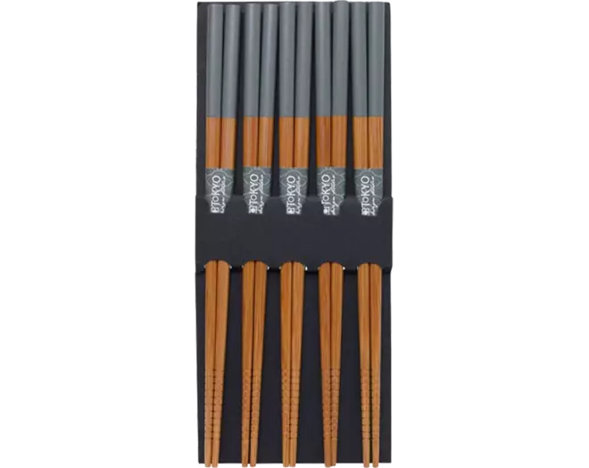 Tokyo Design Studio - Chopsticks Bamboo Grey 5 pair