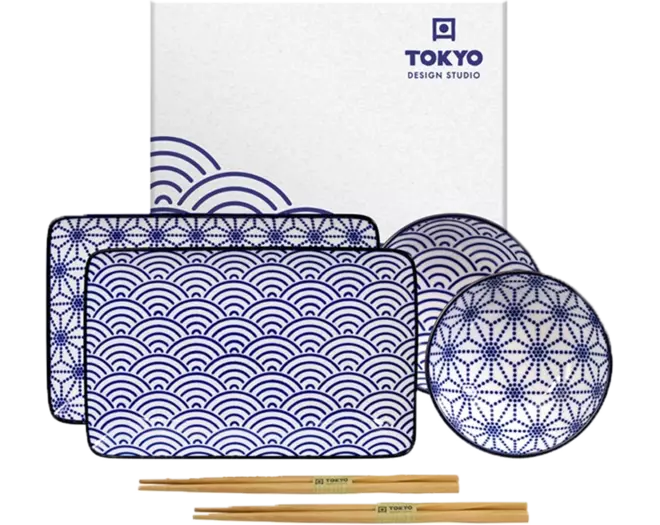 Tokyo Design Studio - Sushi Plate Giftset Nippon Blue