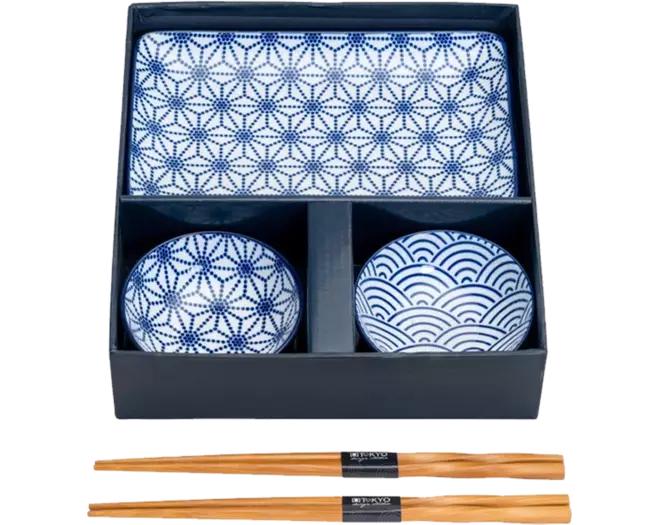 Tokyo Design Studio - Sushi Plate Giftset Nippon Blue
