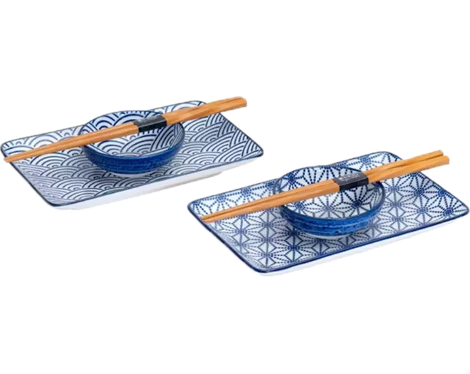 Tokyo Design Studio - Sushi Plate Giftset Nippon Blue