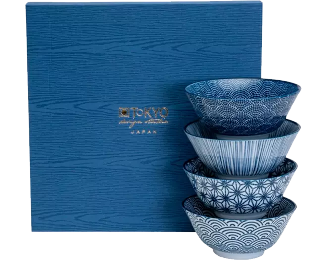 Tokyo Design Studio - Bowl Giftset Tayo Nippon Blue 500ml