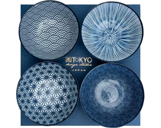 Tokyo Design Studio - Bowl Giftset Tayo Nippon Blue 500ml