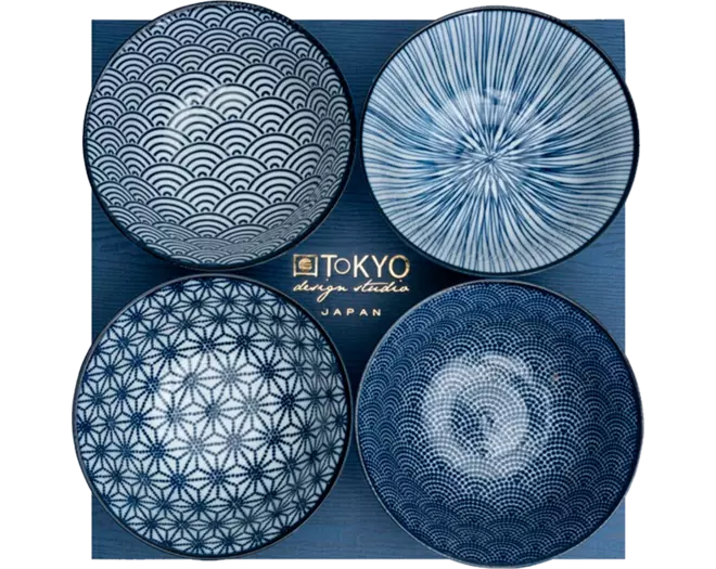 Tokyo Design Studio - Rice Bowl Giftbox Nippon Blue