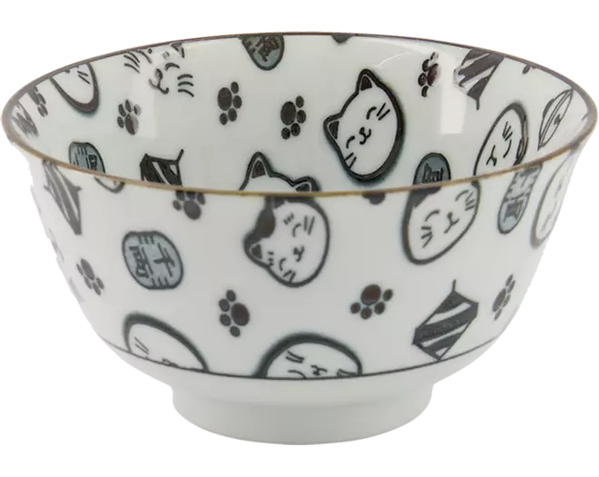 Tokyo Design Studio - Kawaii Bowl Lucky Cat Black 300ml