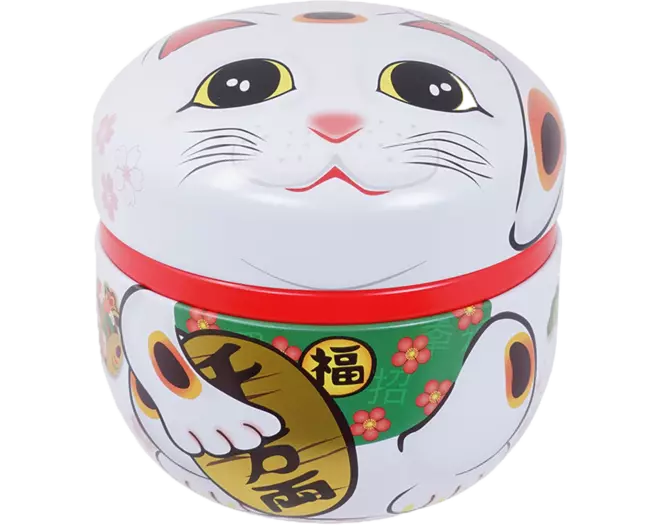 Tokyo Design Studio - Tea Container SS Lucky Cat White 100g