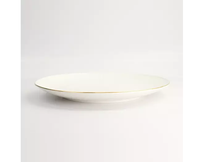 Tokyo Design Studio - Nippon White Gold Rim Coupe Plate 30.5x3.4cm Lines 2pcs