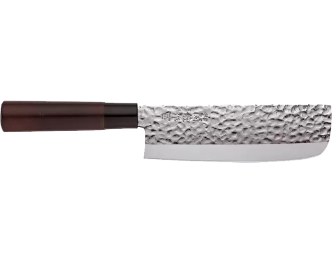 Tokyo Design Studio - Knife SS Nakiri Hammered Style Brown 16.5cm