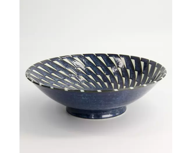 Tokyo Design Studio - Mixed Bowls Ramen 25.4x7.8cm. Blue Hanten 1600ml 3pcs