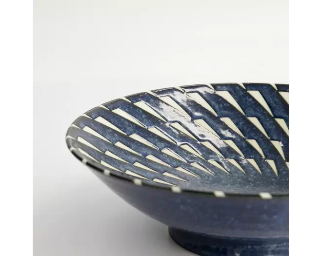 Tokyo Design Studio - Mixed Bowls Ramen 25.4x7.8cm. Blue Hanten 1600ml 3pcs