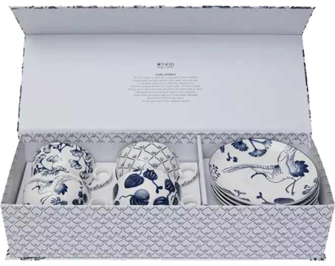 Tokyo Design Studio - Cup with Saucer Giftset Flora Japonica 380ml