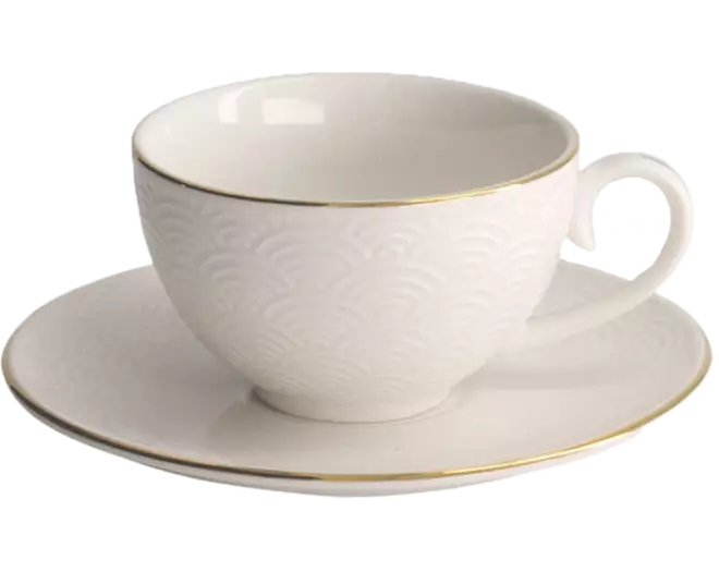 Tokyo Design Studio - Cup and Saucer Giftset Nippon White Gold 100ml