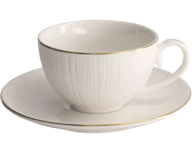 Tokyo Design Studio - Cup and Saucer Giftset Nippon White Gold 100ml