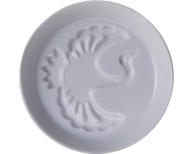 Tokyo Design Studio - Soy Sauce Dish Embossed Crane 8.2cm
